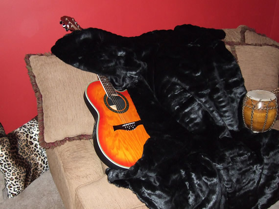 Black Mink Reversible Faux Fur Throw